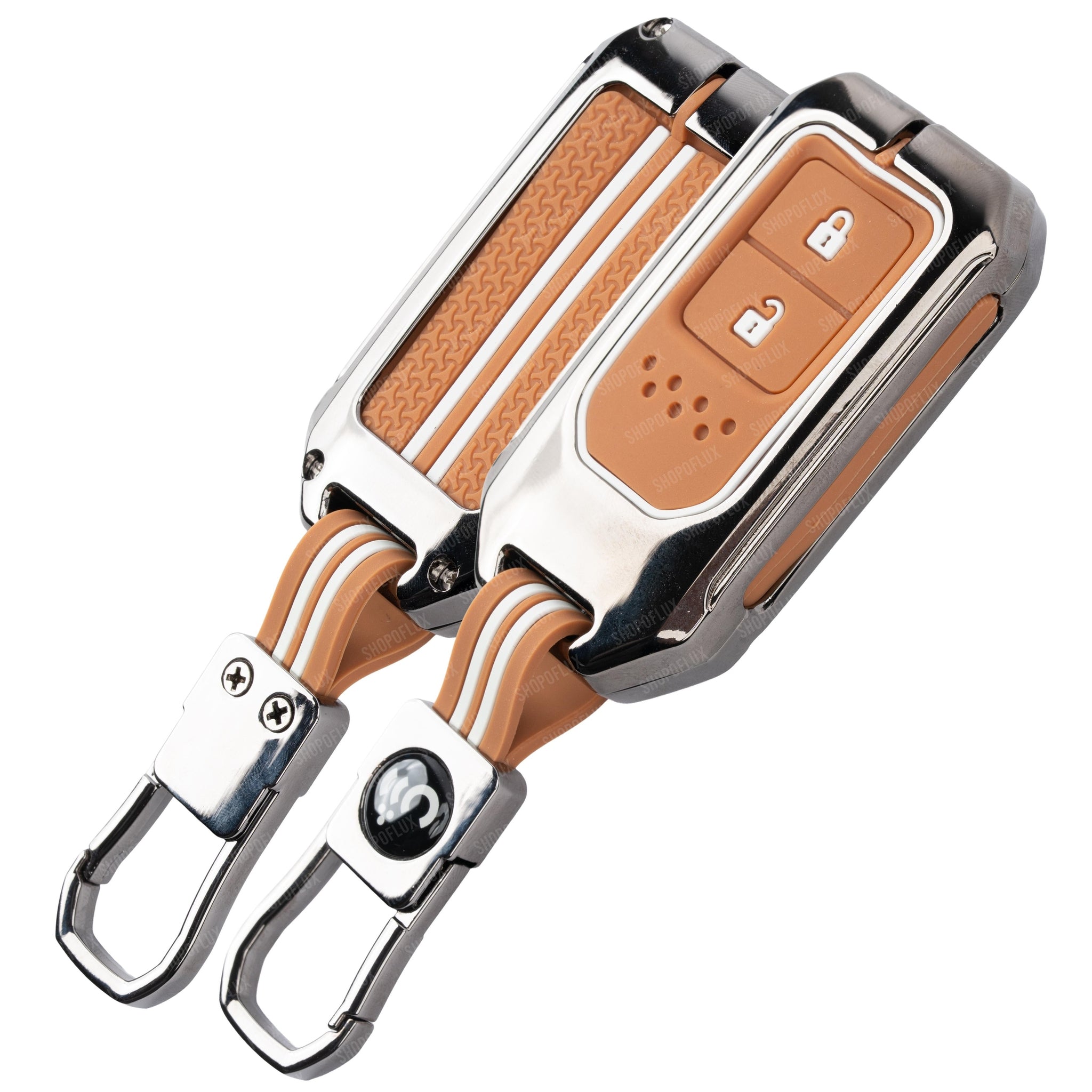 SHOPOFLUX Metal Key Cover Compatible for Honda Elevate | BRV | WRV | CRV | Jazz | City | Amaze 2 Button Smart Key Shopoflux