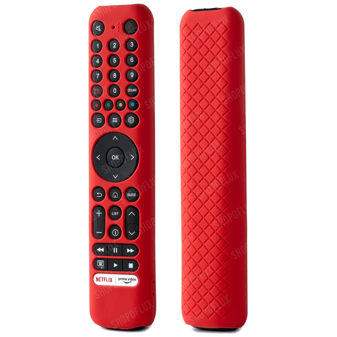 SHOPOFLUX Silicone TV Remote Cover Compatible with L4B Series TCL Tv Remote RC833 Protective Case (Red) Shopoflux