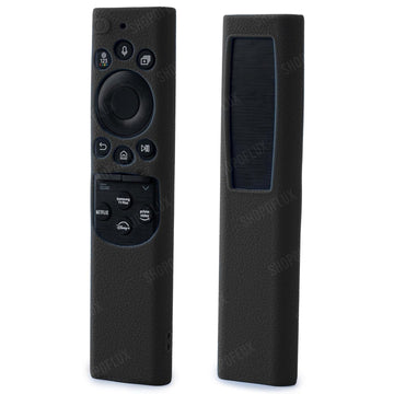 Shopoflux Silicone TV Remote Cover Compatible with Samsung 2022 Smart TV Remote QLED TV BN68-13897A / TM2280E Protective Case (Black)