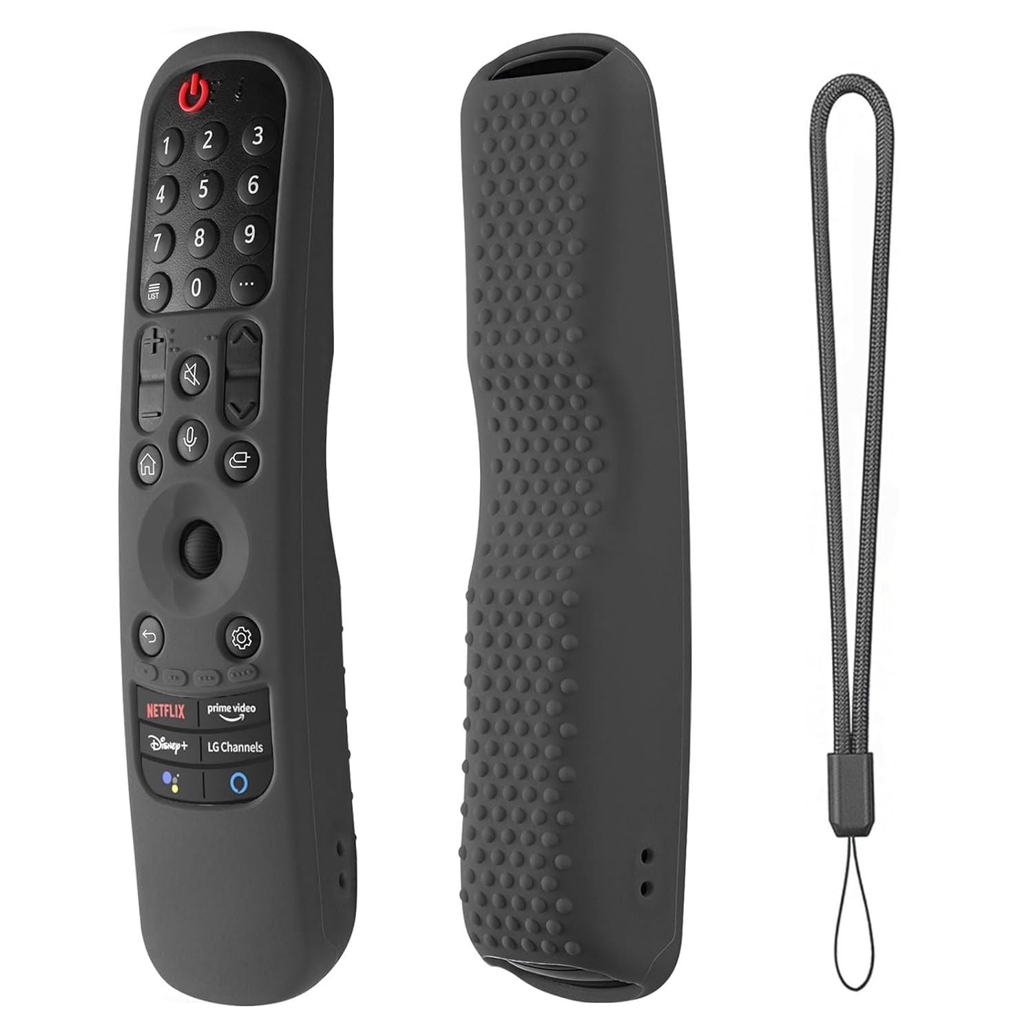 Shopoflux Silicone TV Remote Cover Compatible with LG AN-MR21GA (2021) MR22GA (2022) MR23GA (2023) Magic Remote Case (Black) Shopoflux