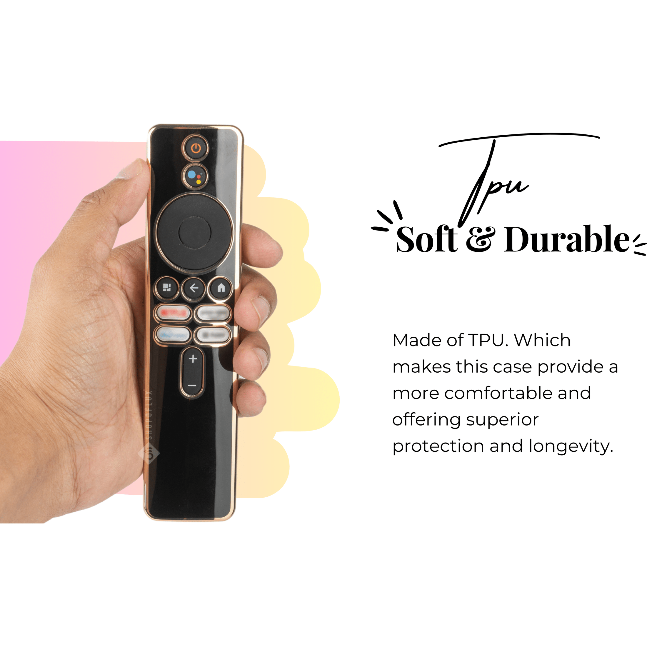 SHOPOFLUX TPU Remote Cover Compatible with Xiaomi A Series, X Series, X Pro, 5A, OLED Vision TV Redmi 4k Ultra 43 inch