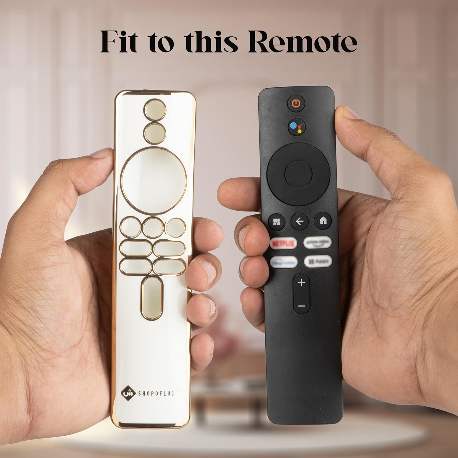 SHOPOFLUX TPU Remote Cover Compatible with Xiaomi A Series, X Series, X Pro, 5A, OLED Vision TV Redmi 4k Ultra 43 inch (White) Shopoflux