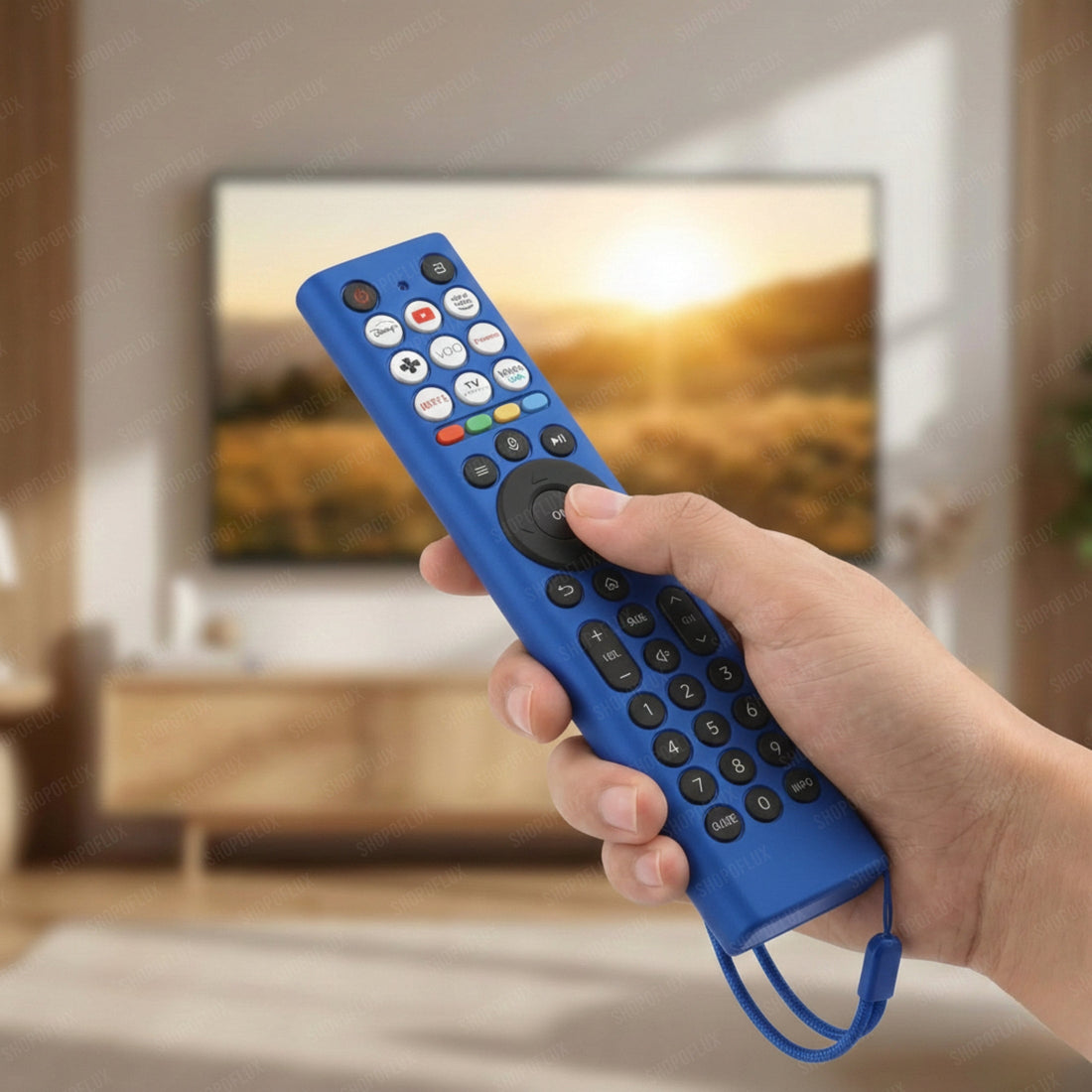Shopoflux Silicone TV Remote Cover Compatible with Hisense Smart TV Remote [Remote NOT Included] (Blue) Shopoflux