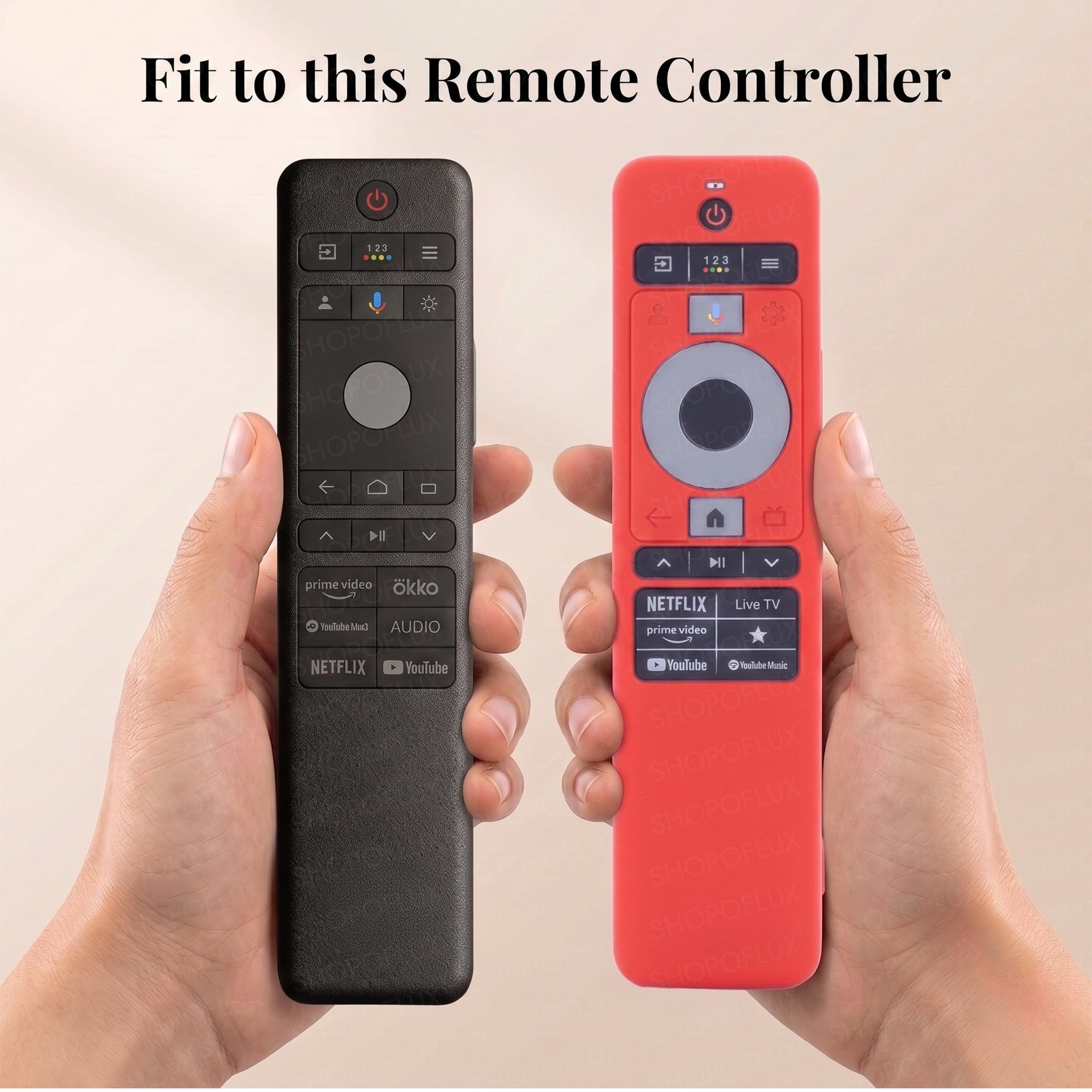 SHOPOFLUX Silicone TV Remote Cover Compatible with Haier TV Protective Case with Lanyard [Remote Not Included] (Red)