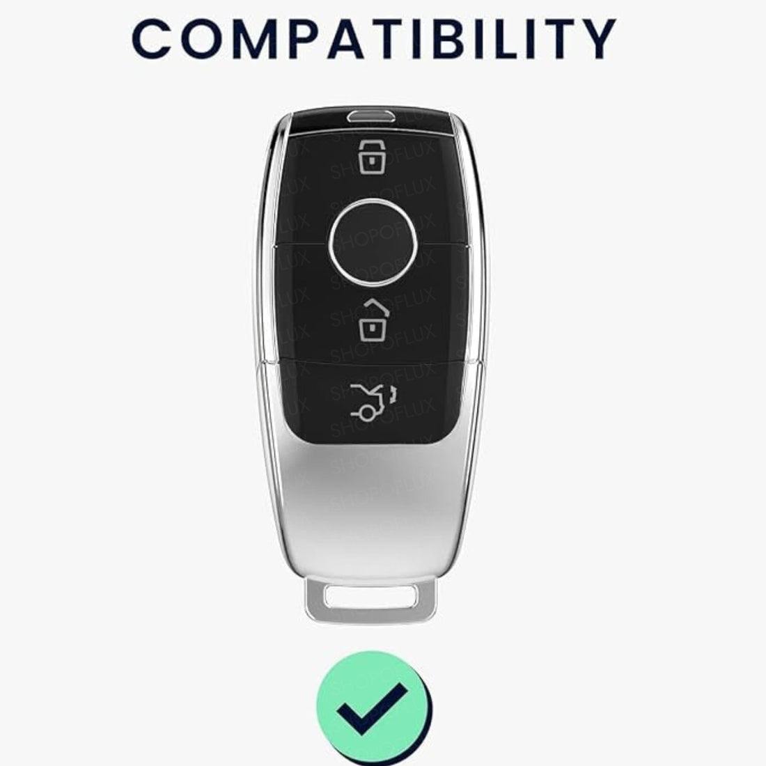 SHOPOFLUX Metal Key Cover Compatible for Mercedes Benz E - Class S - Class A - Class C - Class G - Class 2020 Onwards New Smart Key