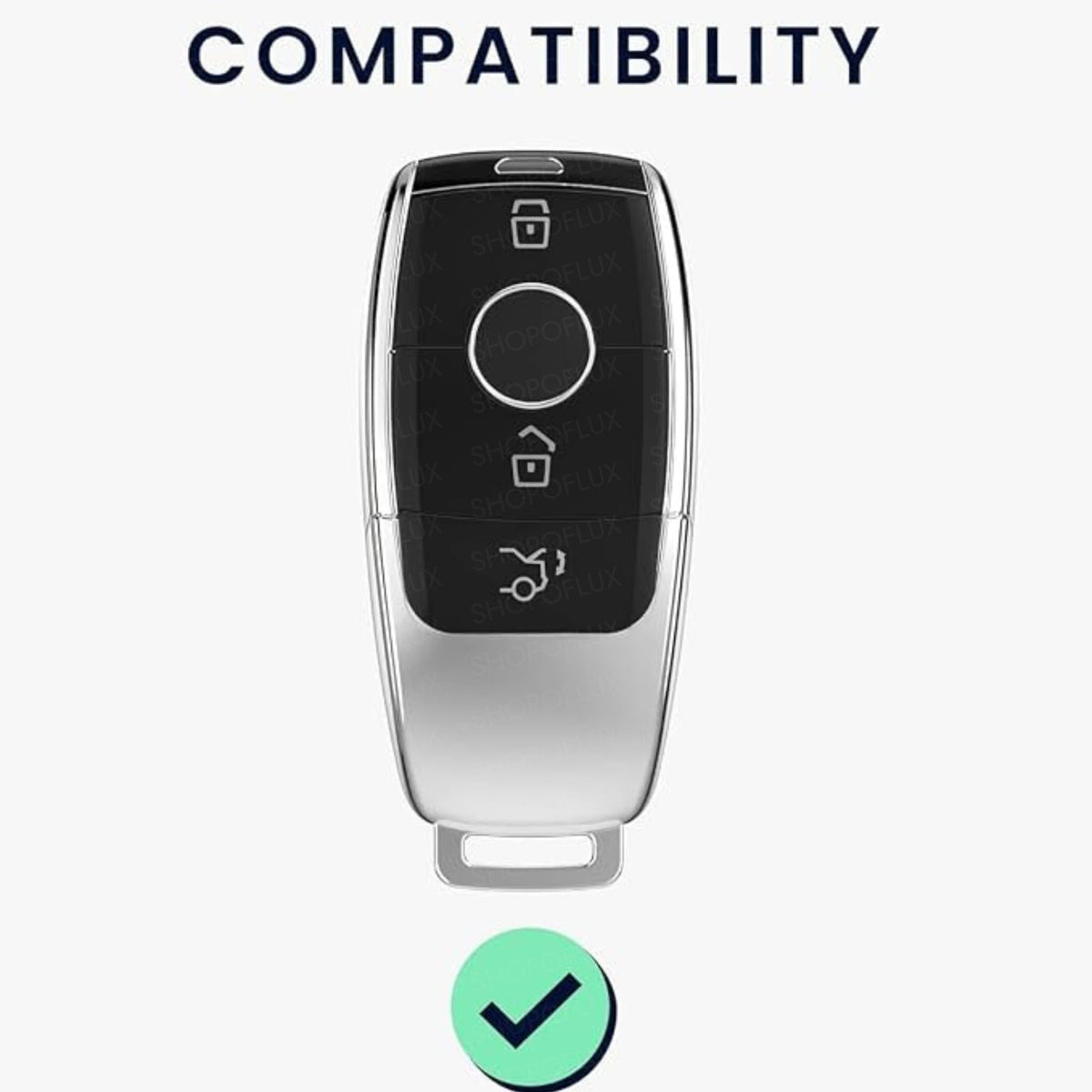 SHOPOFLUX Metal Key Cover Compatible for Mercedes Benz E - Class S - Class A - Class C - Class G - Class 2020 Onwards New Smart Key