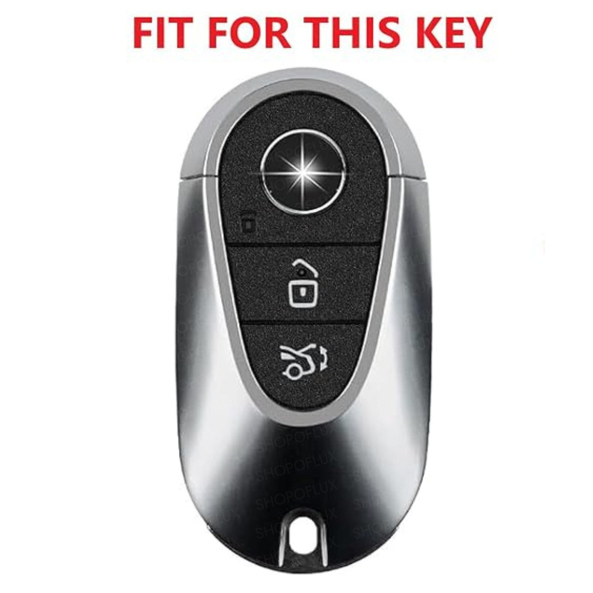 SHOPOFLUX Key Cover for Mercedes Benz S Class, G Class, E Class 3 Button Smart Key