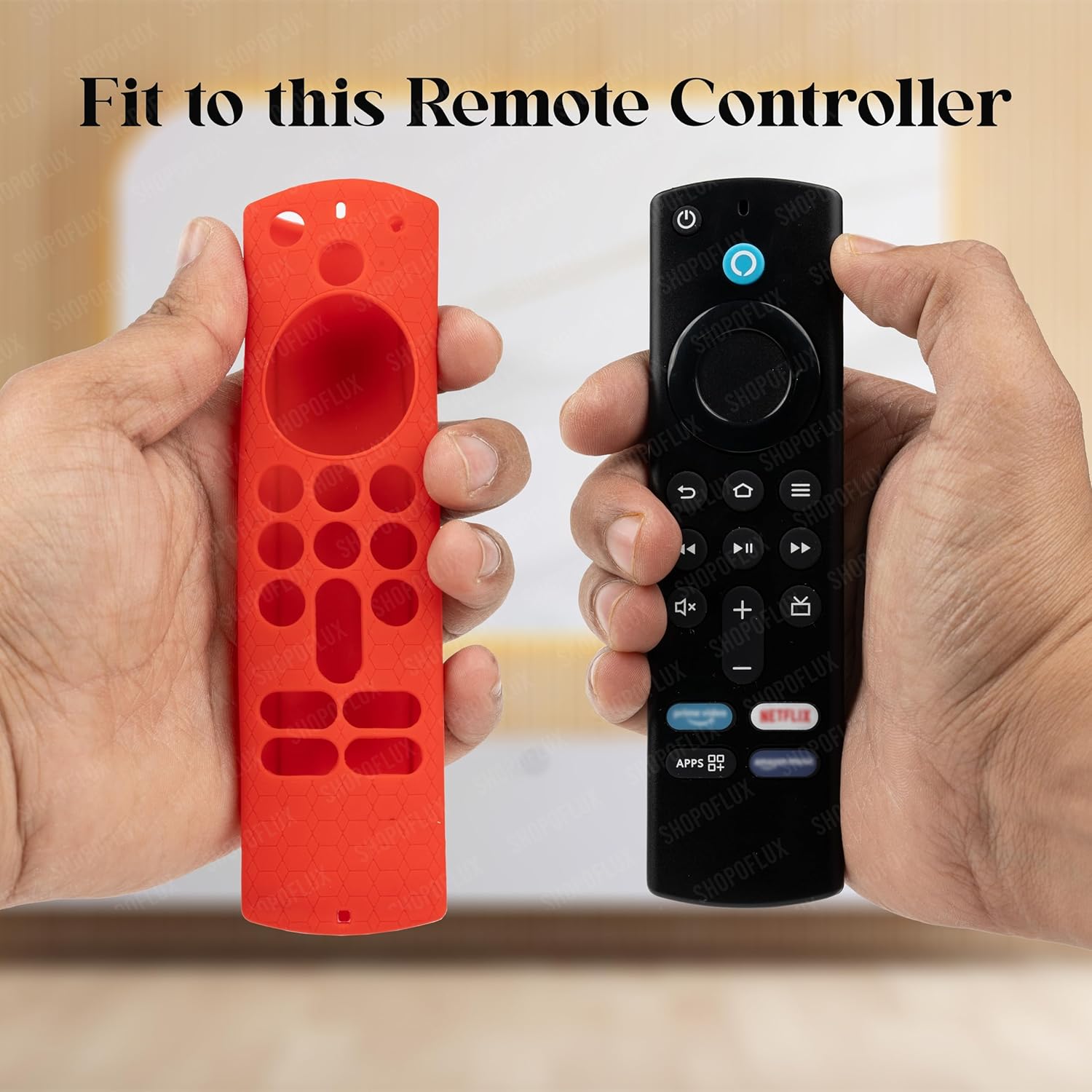 Shopoflux Silicone Remote Cover Compatible with Fire TV Stick (Red) Shopoflux