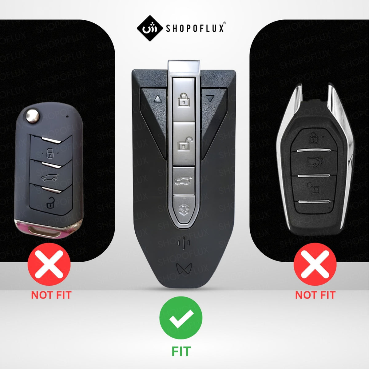 SHOPOFLUX Metal Key Cover Compatible with Mahindra BE 6, XEV 9 EV, XUV 7XO Smart Key (Black Brown Leather)