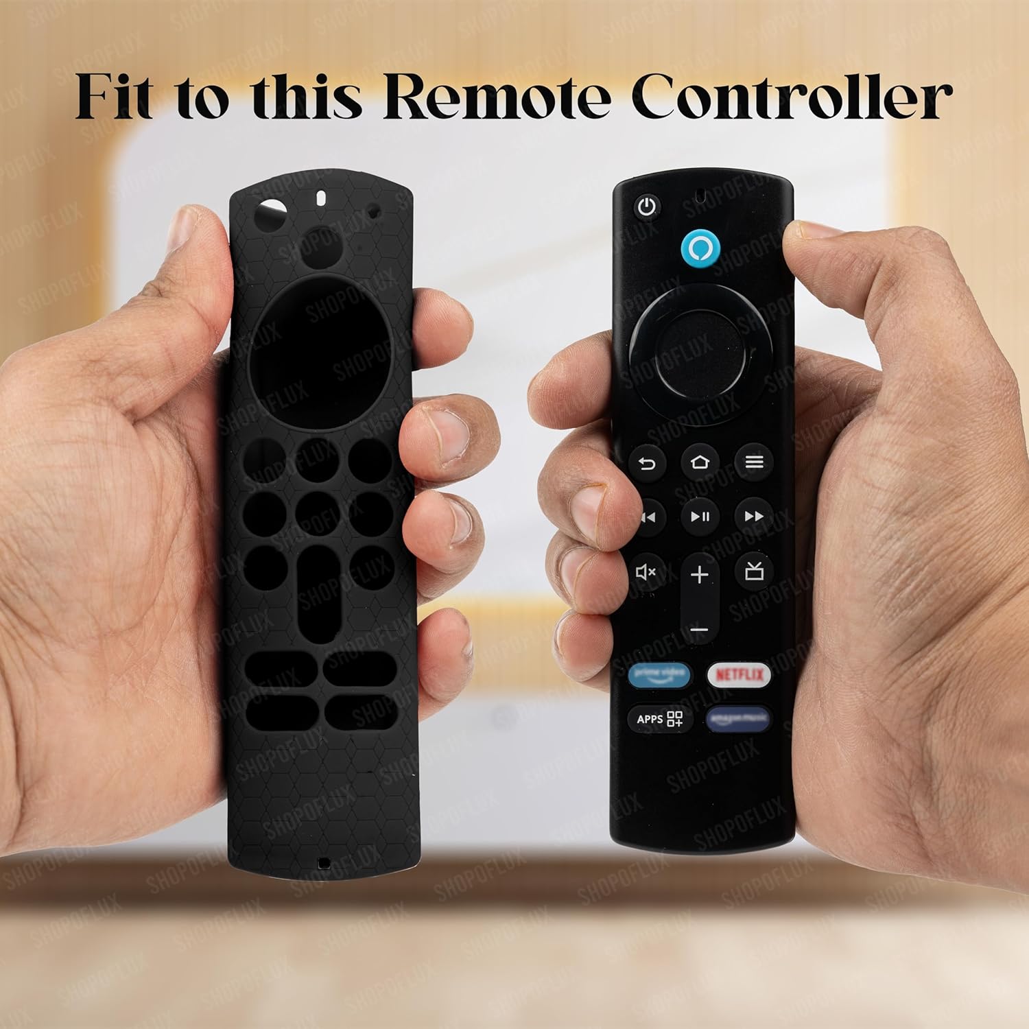 Shopoflux Silicone Remote Cover Compatible with Fire TV Stick (Black) Shopoflux