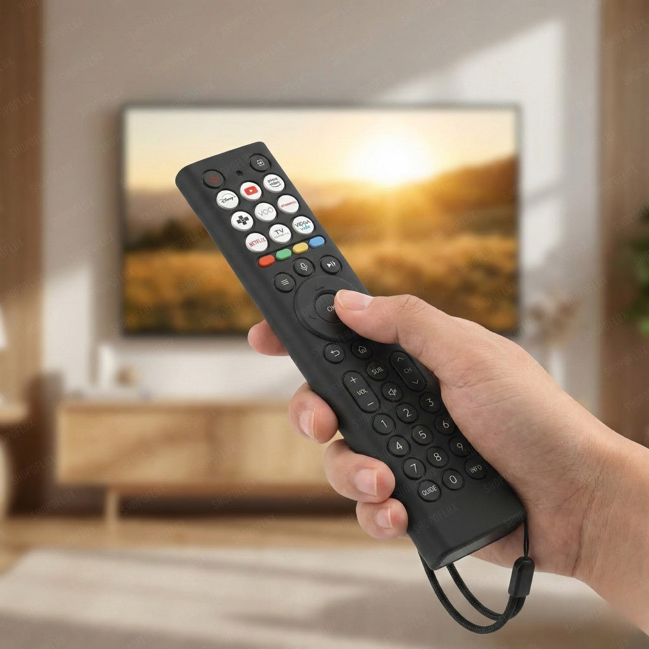 Shopoflux Silicone TV Remote Cover Compatible with Hisense Smart TV Remote [Remote NOT Included] (Black) Shopoflux