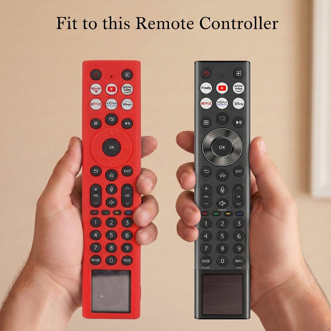 SHOPOFLUX Silicone TV Remote Cover Compatible with Hisense TV Remote [Remote NOT Included] (Red) Shopoflux