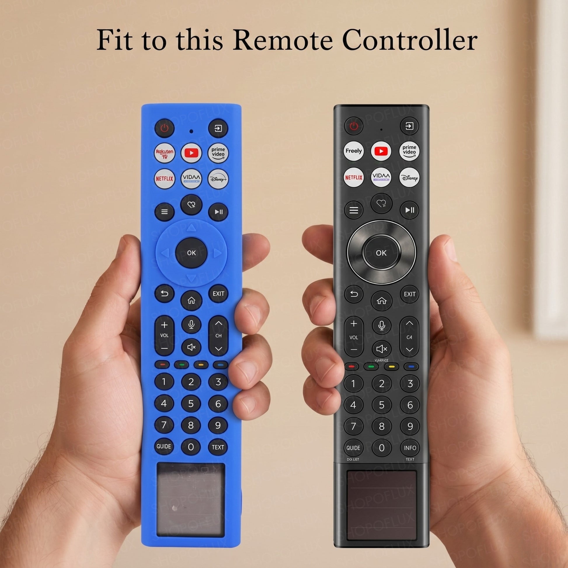 SHOPOFLUX Silicone TV Remote Cover Compatible with Hisense TV Remote [Remote NOT Included] (Blue) Shopoflux