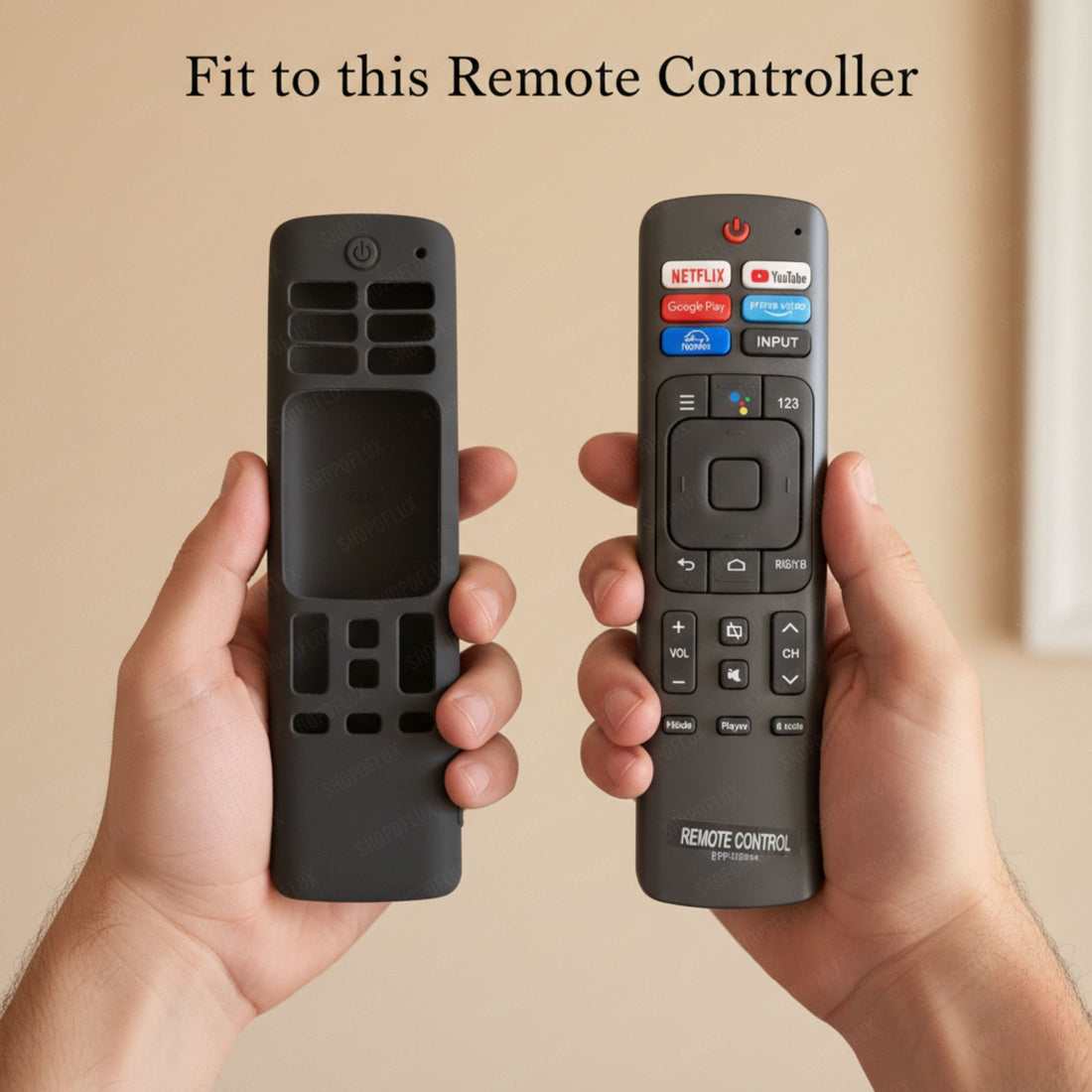 SHOPOFLUX Silicone TV Remote Cover Compatible with Hisense Smart TV Remote [Remote NOT Included] (Black) Shopoflux