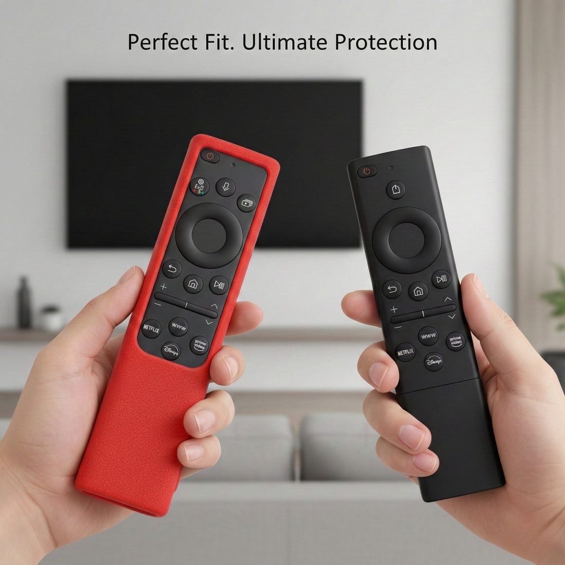 SHOPOFLUX Silicone Tv Remote Cover Compatible with Samsung Smart Tv Remote Without Sollar [Remote NOT Included] (Red) Shopoflux