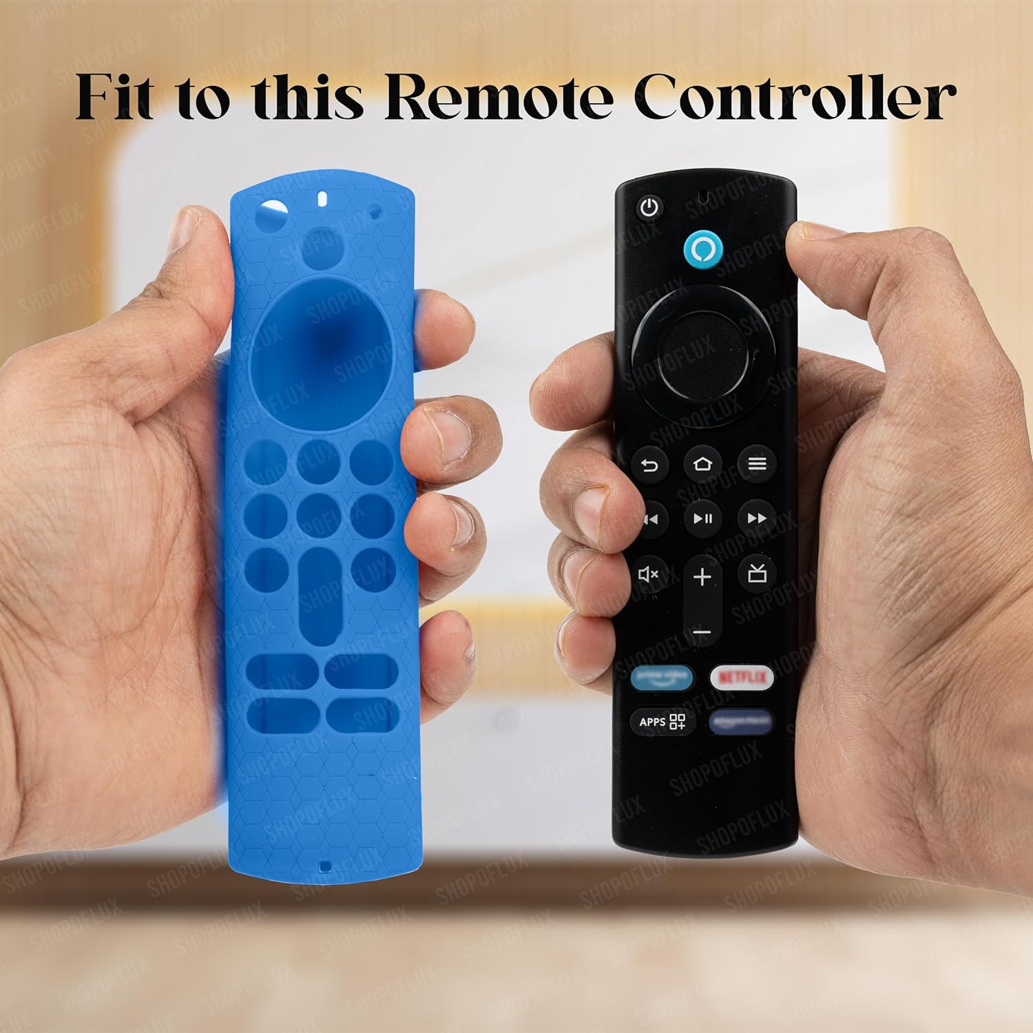 Shopoflux Silicone Remote Cover Compatible with Fire TV Stick (Blue) Shopoflux