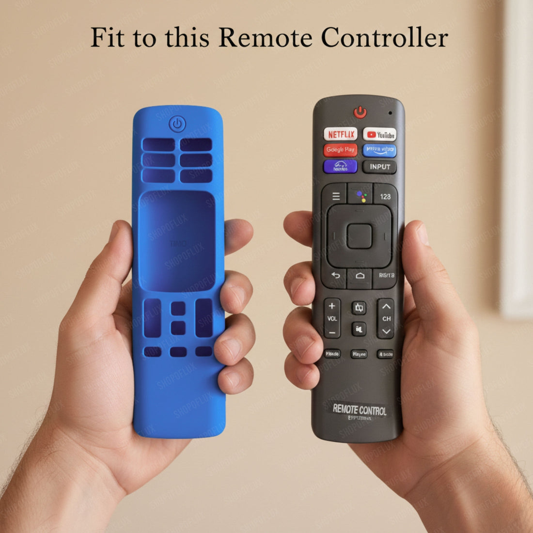 SHOPOFLUX Silicone TV Remote Cover Compatible with Hisense Smart TV Remote [Remote NOT Included] (Blue) Shopoflux