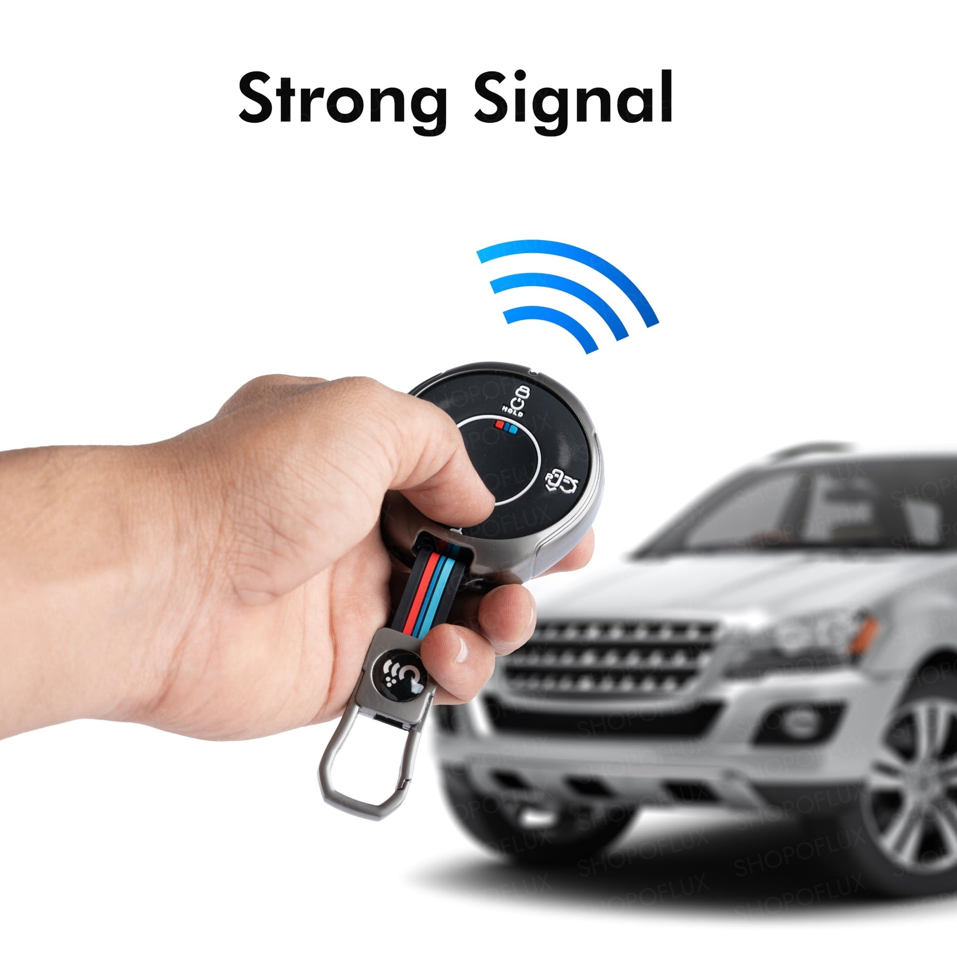 SHOPOFLUX Metal Key Cover Compatible for Tata Harrier EV Round Smart Key Shopoflux