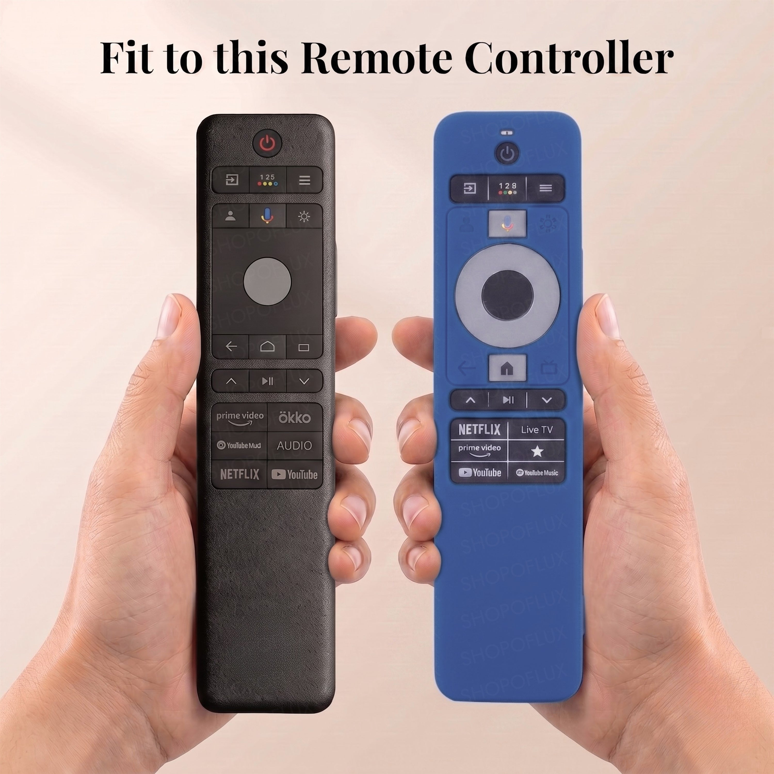 SHOPOFLUX Silicone TV Remote Cover Compatible with Haier TV Protective Case with Lanyard [Remote Not Included] (Blue)