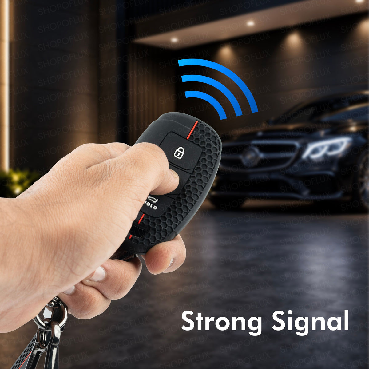 SHOPOFLUX Metal Key Cover Compatible with Hyundai Verna | Kona | i20 3 Button Smart Key