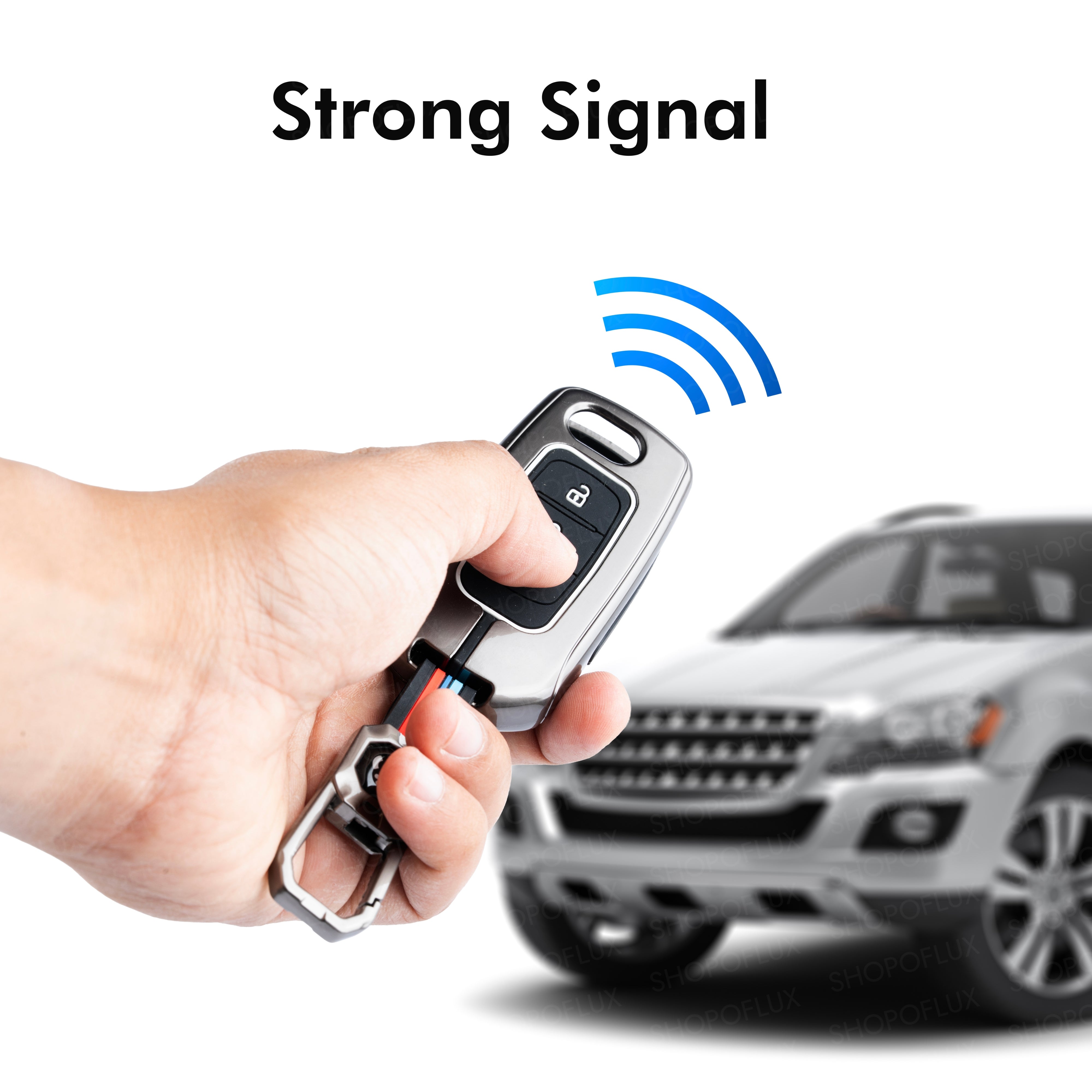 SHOPOFLUX Metal Key Cover Compatible with Renault Duster 3 Button Flip Key