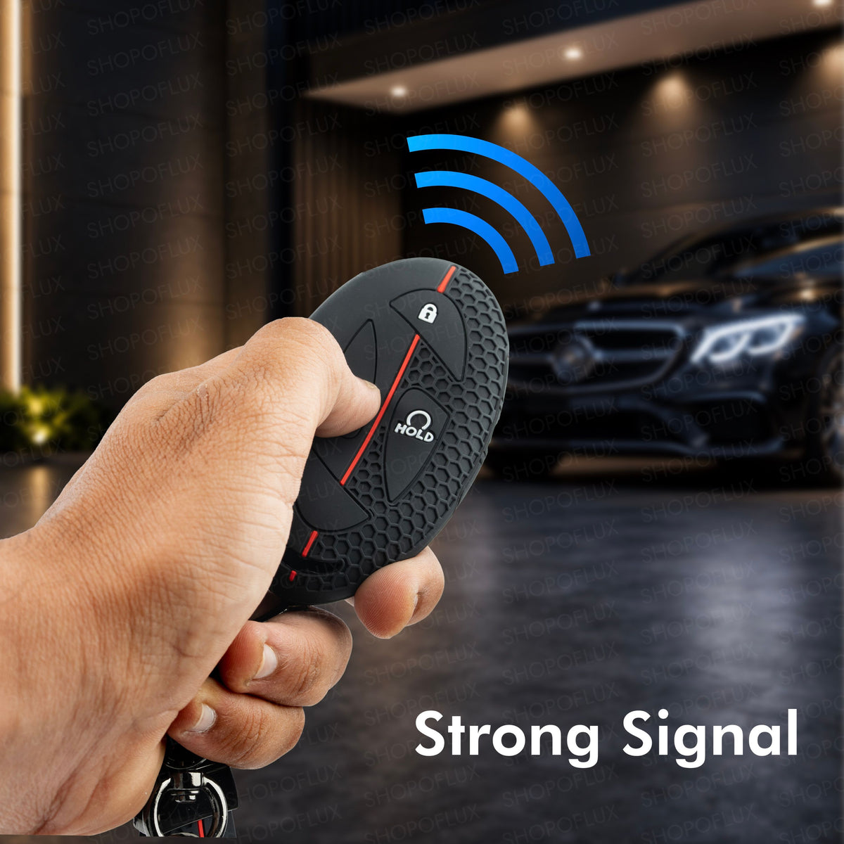SHOPOFLUX Metal Key Cover Compatible with Hyundai Venue 4 Button Smart Key