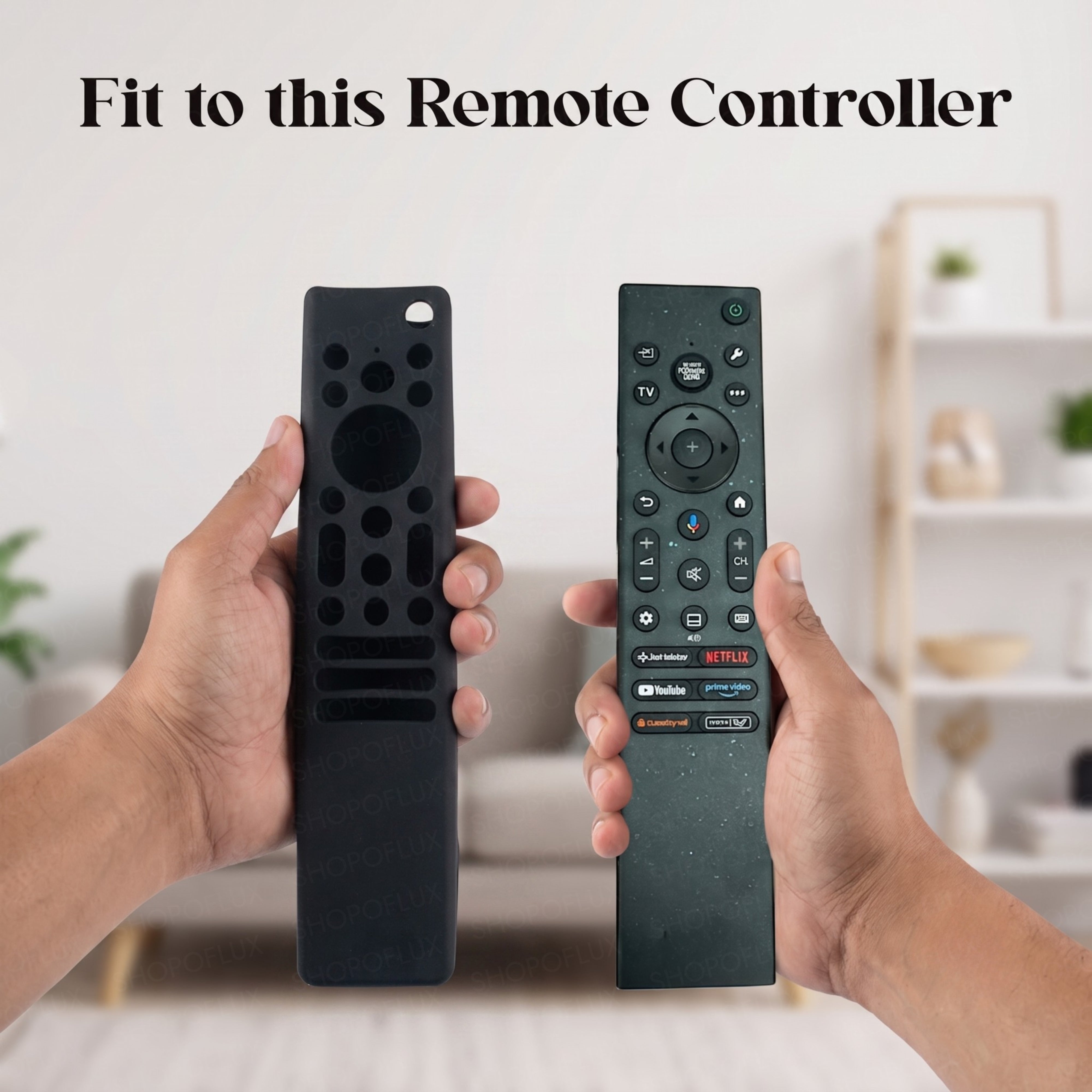 SHOPOFLUX Silicone Cover Compatible with Sony Bravia Smart Tv Voice Remote Case with Lanyard [Remote NOT Included]