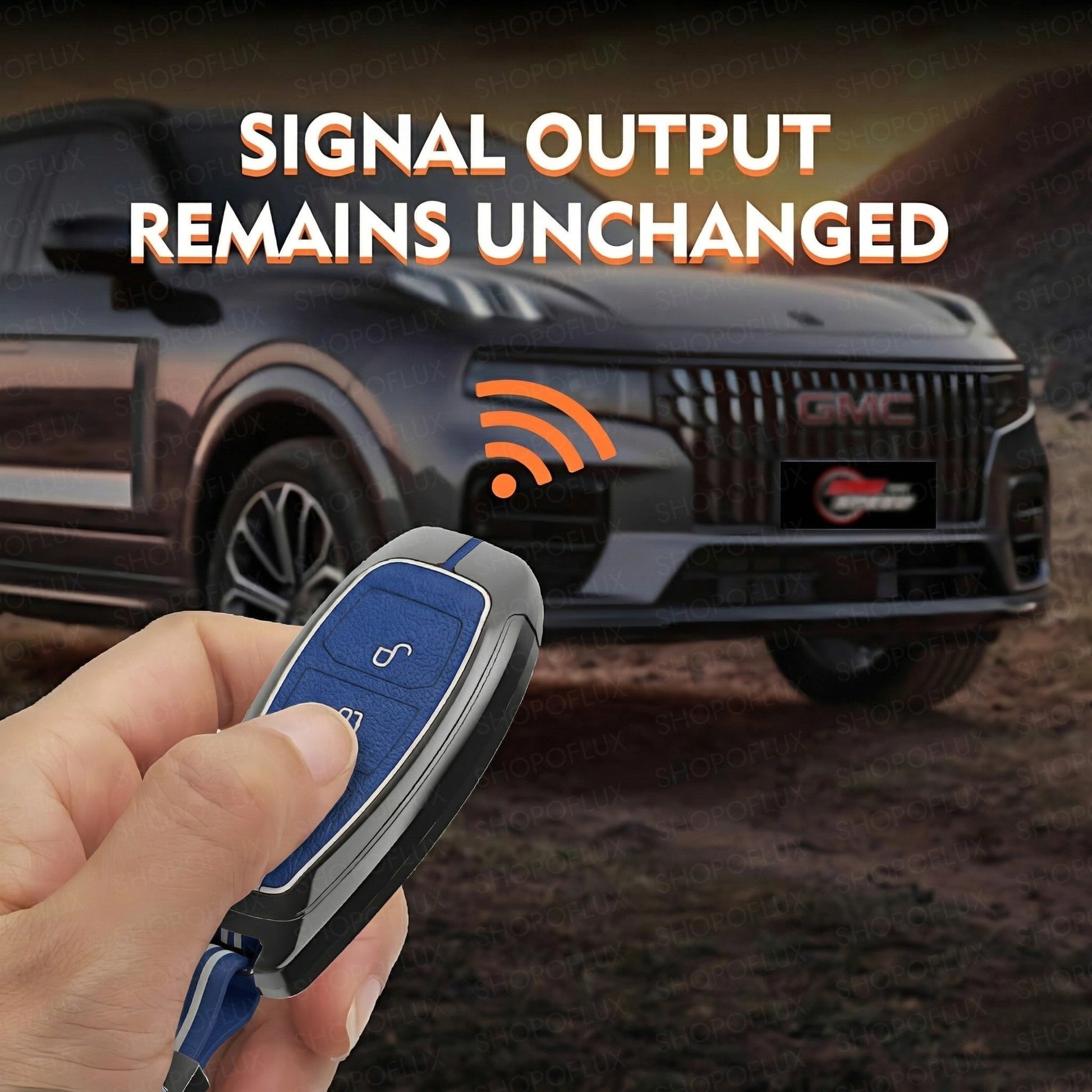 SHOPOFLUX Metal Key Cover Compatible for Ford Ecosport 3 Button Smart Key (Blue Silicone) Shopoflux