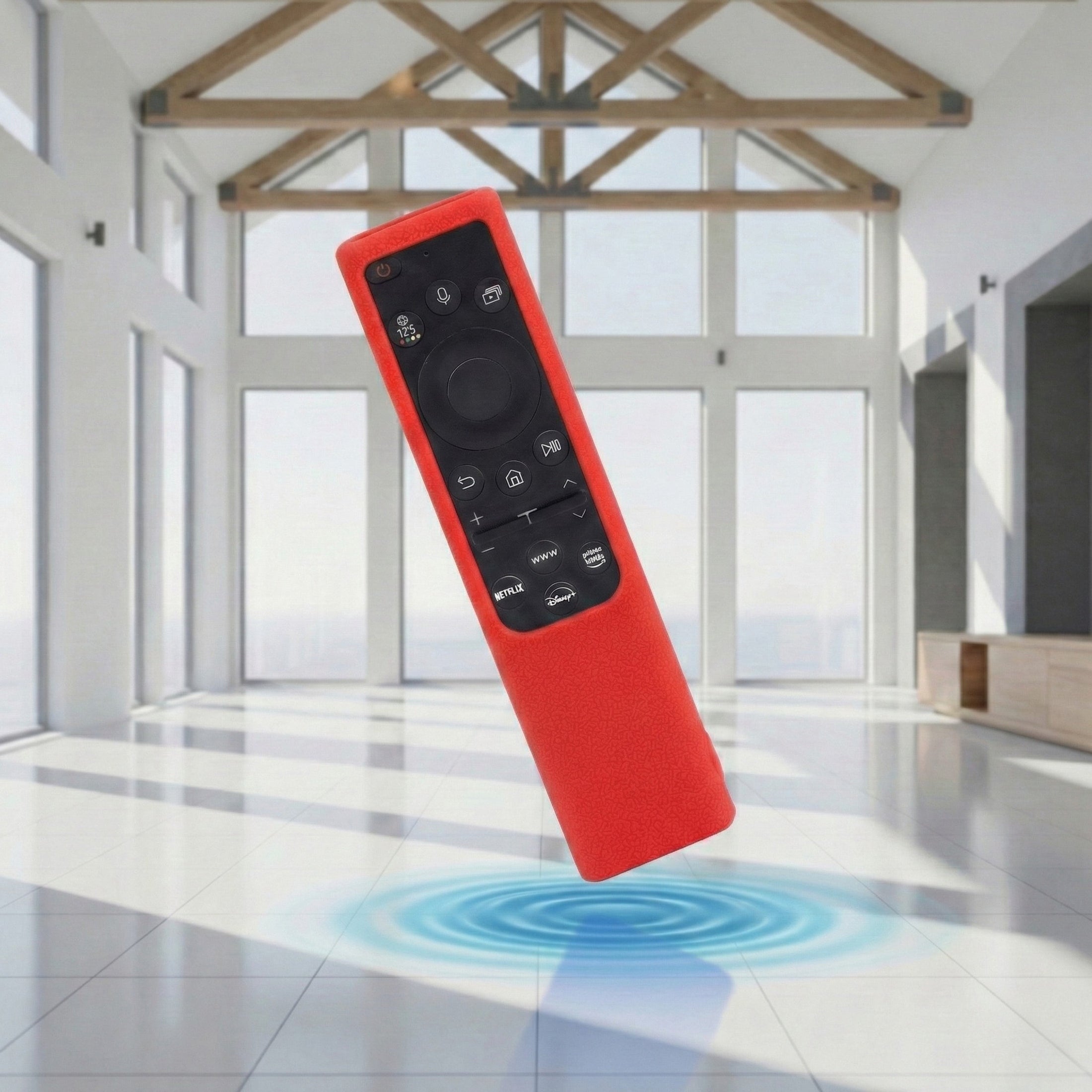 SHOPOFLUX Silicone Tv Remote Cover Compatible with Samsung Smart Tv Remote Without Sollar [Remote NOT Included] (Red) Shopoflux