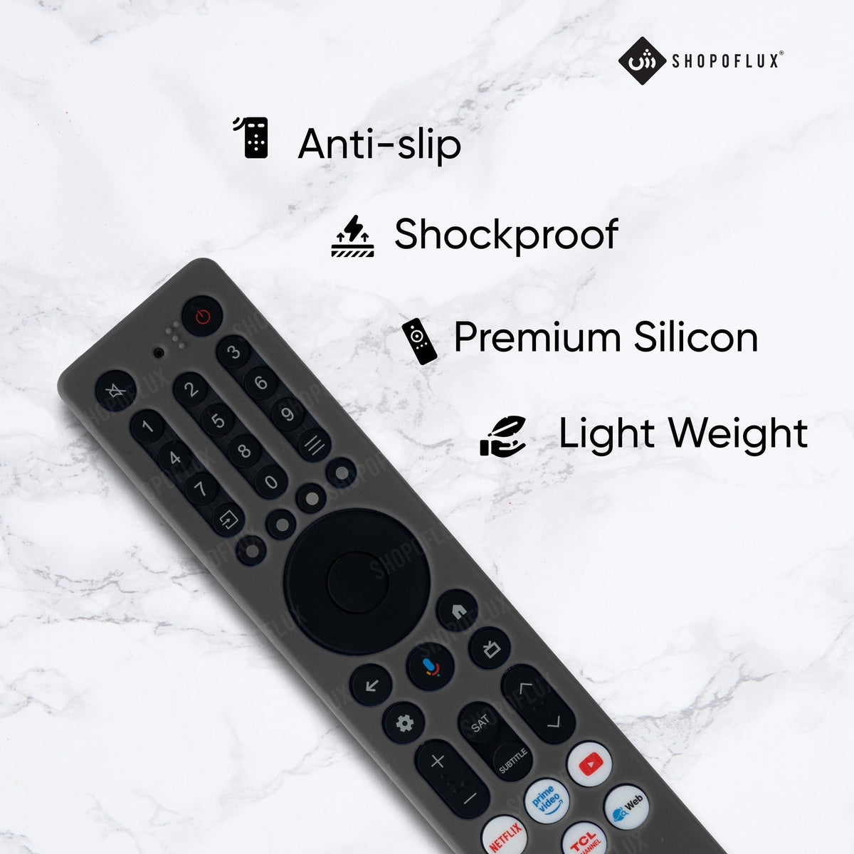 Tcl Remote Rc833a SHOPOFLUX Silicone TV Remote Cover Compatible with TCL Tv Remote RC833 ...