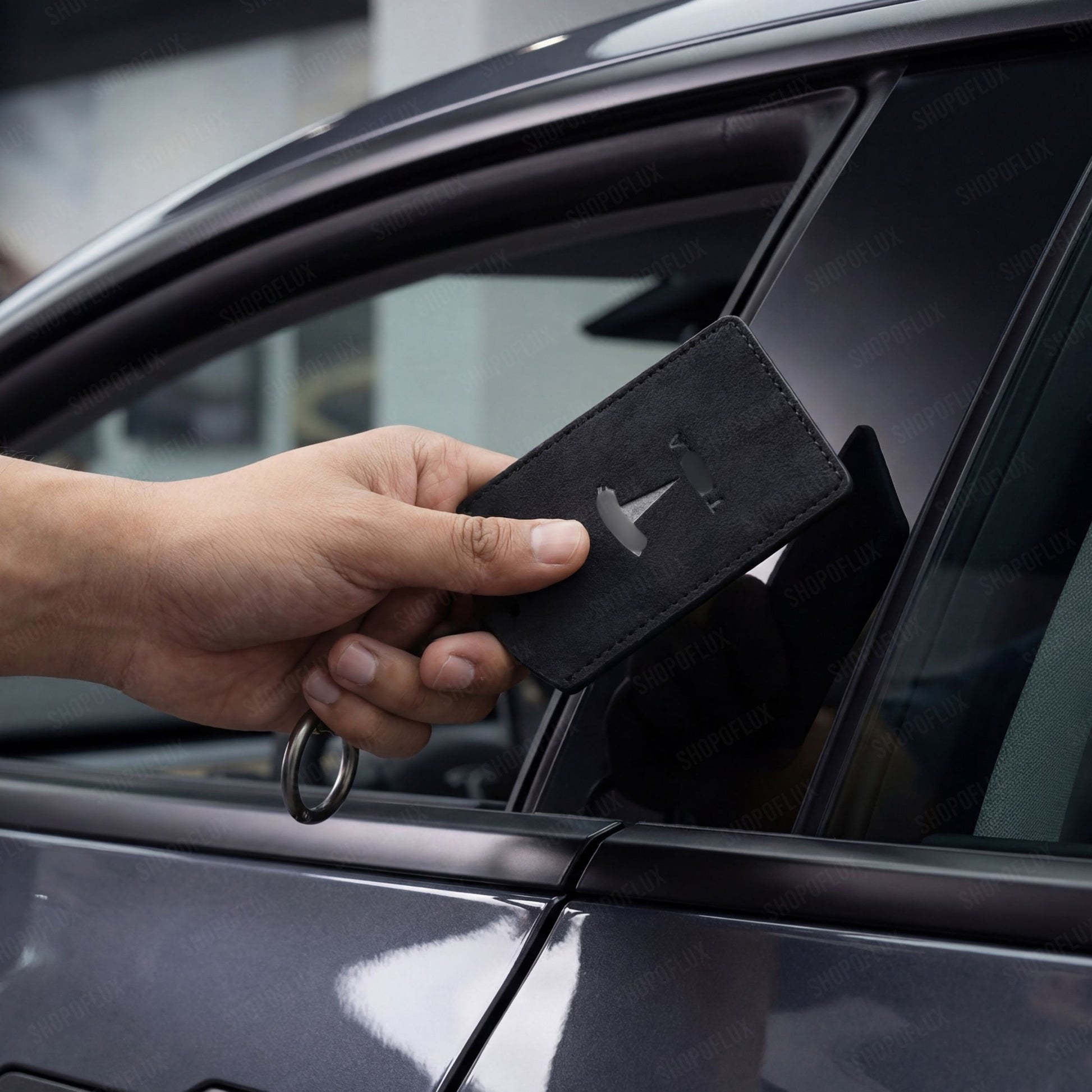 SHOPOFLUX Key Card Holder Compatible with Tesla Car | Slim Leather Protector Wallet Style, Scratch-Proof, Secure Fit, Minimal Design. Shopoflux