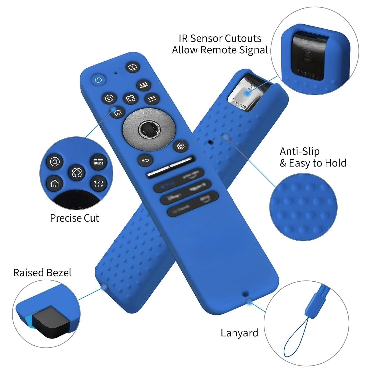 Shopoflux Silicone Tv Remote Cover Compatible with LG Smart TV Remote LG MR25GA Full Wrap Protective Case (Blue) Shopoflux