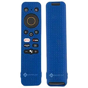 SHOPOFLUX Silicone Remote Cover Compatible with REALME Smart LED TV Anti Slip Remote Case Shockproof Cover (Blue)