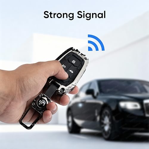 SHOPOFLUX Key Cover Compatible with Tata Nexon | Harrier | Safari | Altroz | Tigor | EV | Punch | Tiago EV Electric 4 Button Smart Key Shopoflux