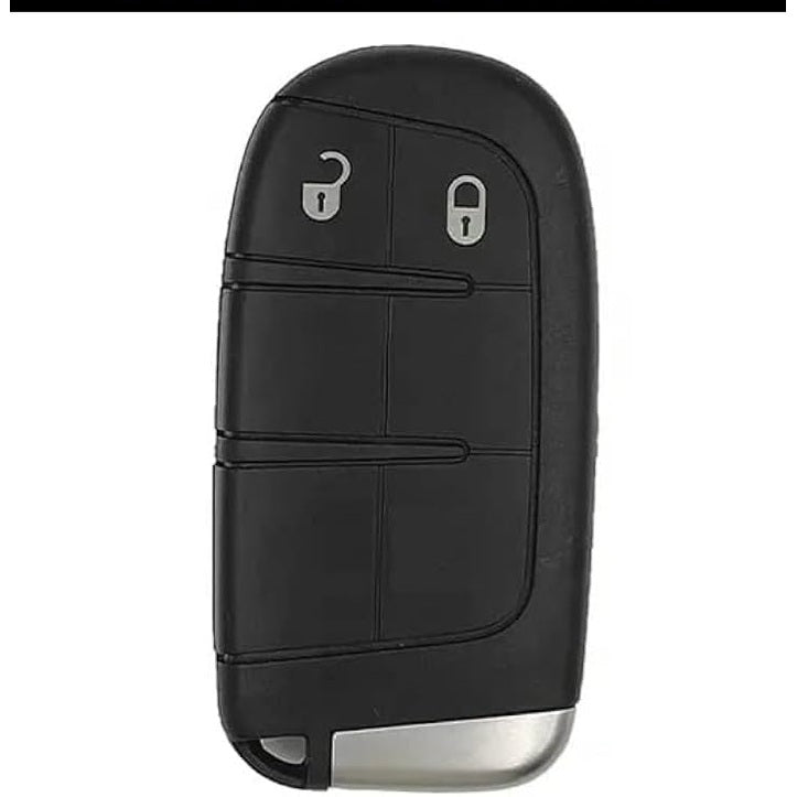 SHOPOFLUX Metal Key Cover Compatible for Jeep Meridian, Compass, Trailhawk, 2 Button Smart Key (Metal Silicone Brown) Shopoflux