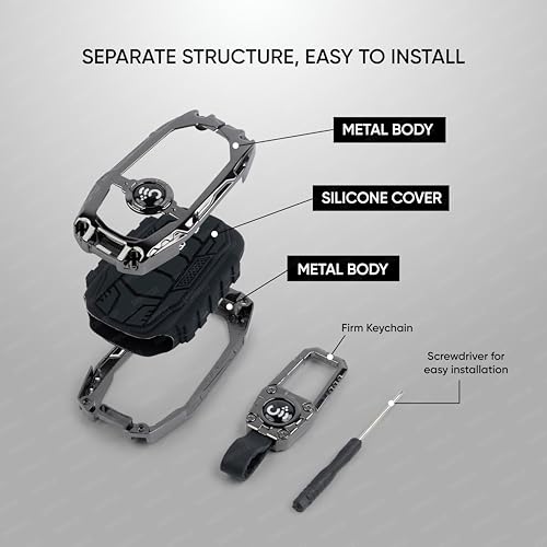 SHOPOFLUX Key Cover Compatible with Tata Nexon | Harrier | Safari | Altroz | Tigor | EV | Punch | Tiago EV Electric 4 Button Smart Key Shopoflux