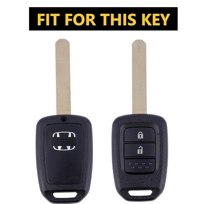 SHOPOFLUX Metal Key Cover Compatible for Honda City | BRV | WRV | CRV | Jazz | Amaze 2 Button Key Shopoflux