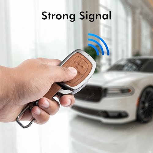 SHOPOFLUX Metal Key Cover Compatible with Hyundai Alcazar and Creta ev Car 4 Button Smart Key - Black Shopoflux