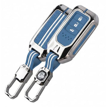 SHOPOFLUX Metal Key Cover Compatible for Honda Elevate | City | Amaze | WRV | CRV | Jazz | 3 Button Smart Key