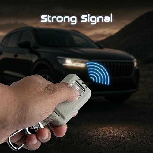 SHOPOFLUX ABS Silicone Key Cover Compatible with Baleno, Grand Vitara, XL6, Swift, Brezza, Celerio, Ignis, Ertiga, Dzire, Fronx, Urban Cruiser, Rumion, Glanza, Hyryder (ABS Silicone Light Gray) Shopoflux
