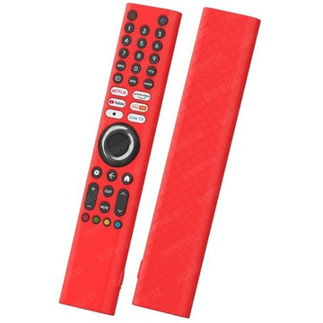 Shopoflux Silicone TV Remote Cover 'Compatible with' Xiaomi Mi Tv FX Series Remote XMRM-21 Protective Case (RED)