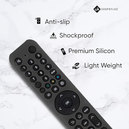 SHOPOFLUX Silicone TV Remote Cover Compatible with L4B Series TCL Tv Remote RC833 Protective Case (Black) Shopoflux