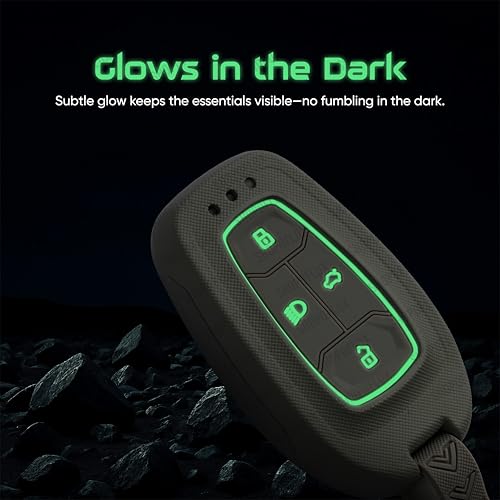 SHOPOFLUX Metal Key Cover Compatible with Tata Nexon | Harrier | Safari | Altroz | Tigor | EV | Punch | Tiago EV Electric 4 Button Smart Key Only (Light Grey ABS) Shopoflux