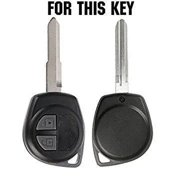 Shopoflux® Silicone Key Cover Compatible with Toyota and Suzuki Swift, XL6, Wagonr, Ignis, Ciza, Baleno, Scross, Vitara Brezza, Ertiga, Celerio, Dzire, Alto, Fronx Pack of 2 Black
