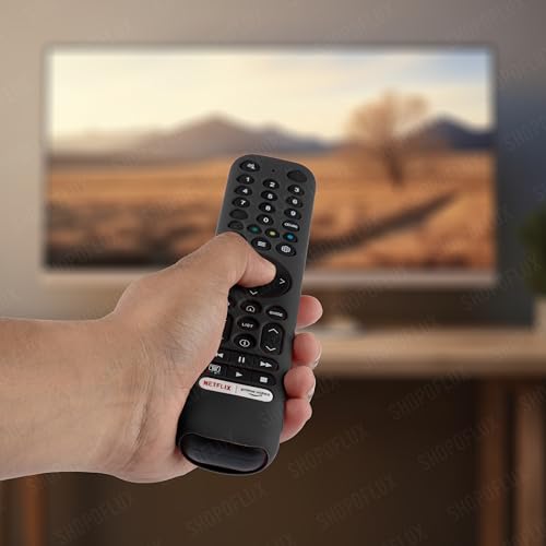SHOPOFLUX Silicone TV Remote Cover Compatible with L4B Series TCL Tv Remote RC833 Protective Case (Black) Shopoflux