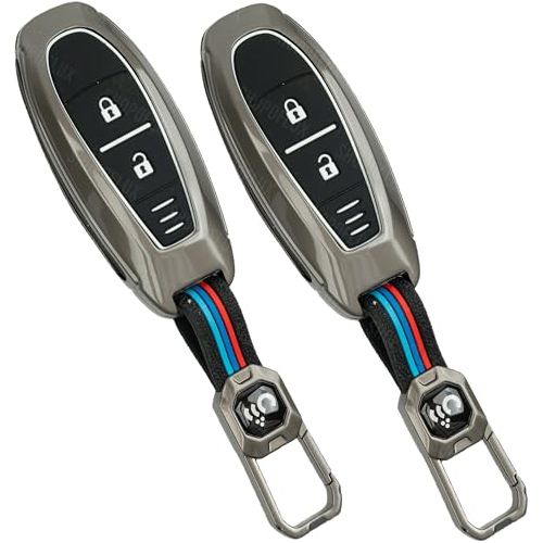 SHOPOFLUX Metal Key Cover Compatible with Baleno | Breeza | S Cross | Ciaz | Swift 2 Button Smart Key