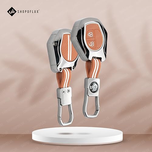 SHOPOFLUX Metal Key Cover Compitable For Suzuki Swift | Ertiga | Wagonr | Celerio | Swift Dzire | Alto | Fronx | Breza | S Presso | Ignis 2 Button Remote Key (Copy) Shopoflux