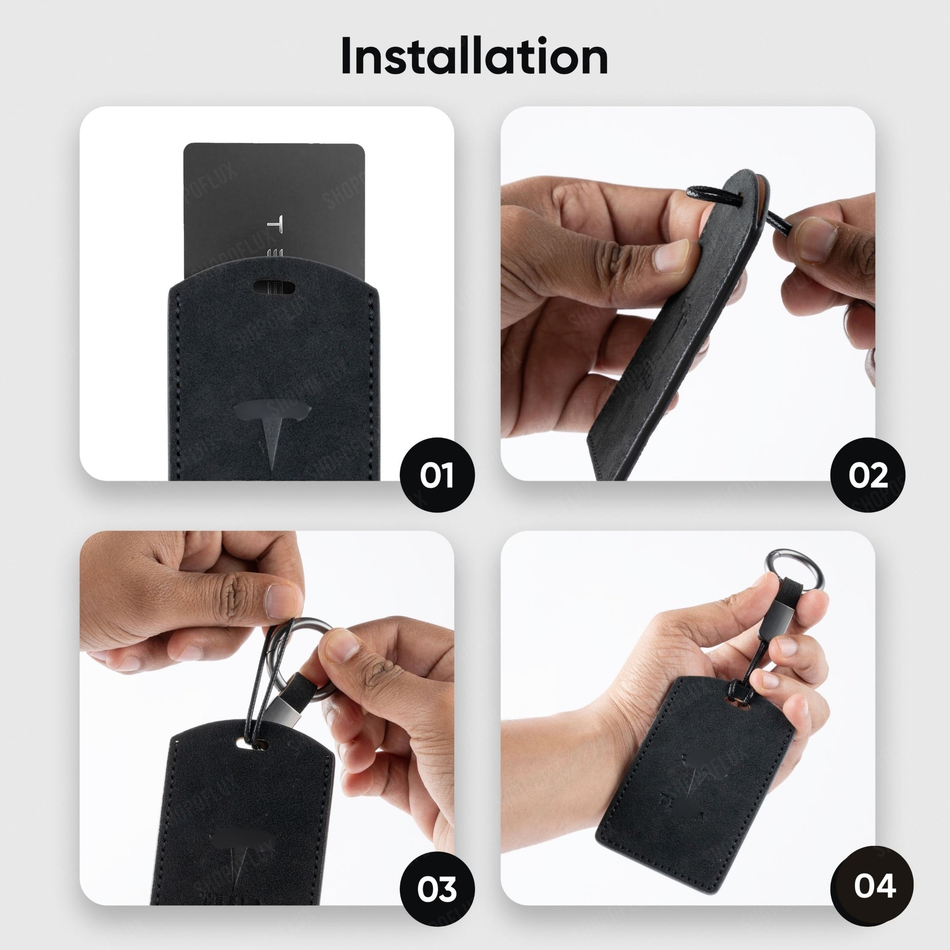 SHOPOFLUX Key Card Holder Compatible with Tesla Car | Slim Leather Protector Wallet Style, Scratch-Proof, Secure Fit, Minimal Design. Shopoflux