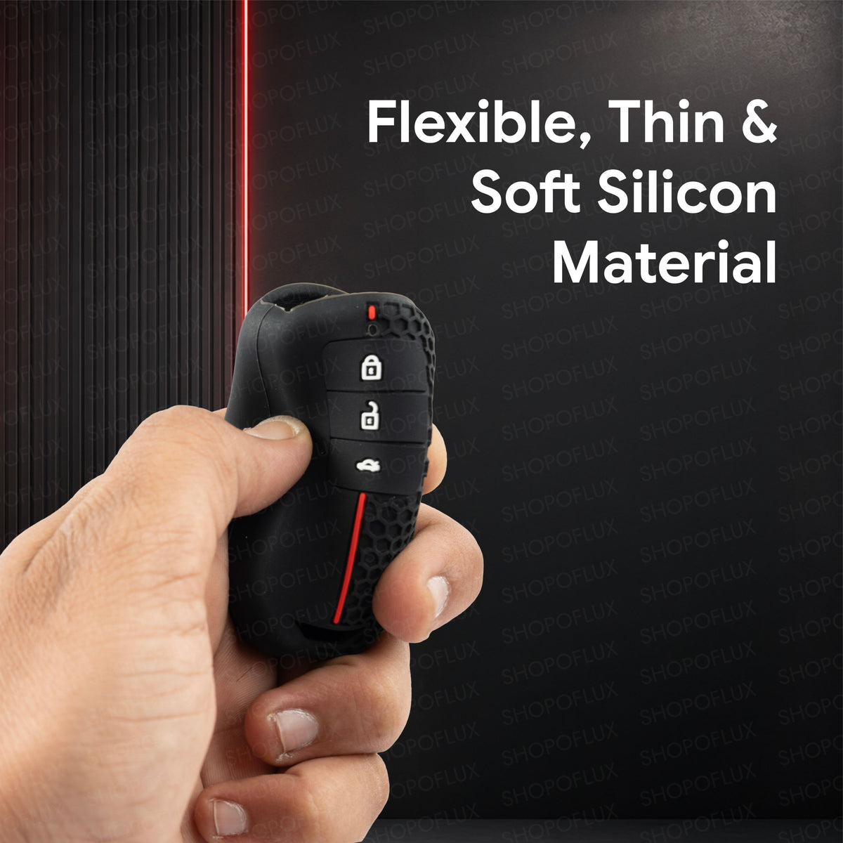 SHOPOFLUX Metal Key Cover Compatible for Honda Elevate | City | Amaze | WRV | CRV | Jazz | 3 Button Smart Key