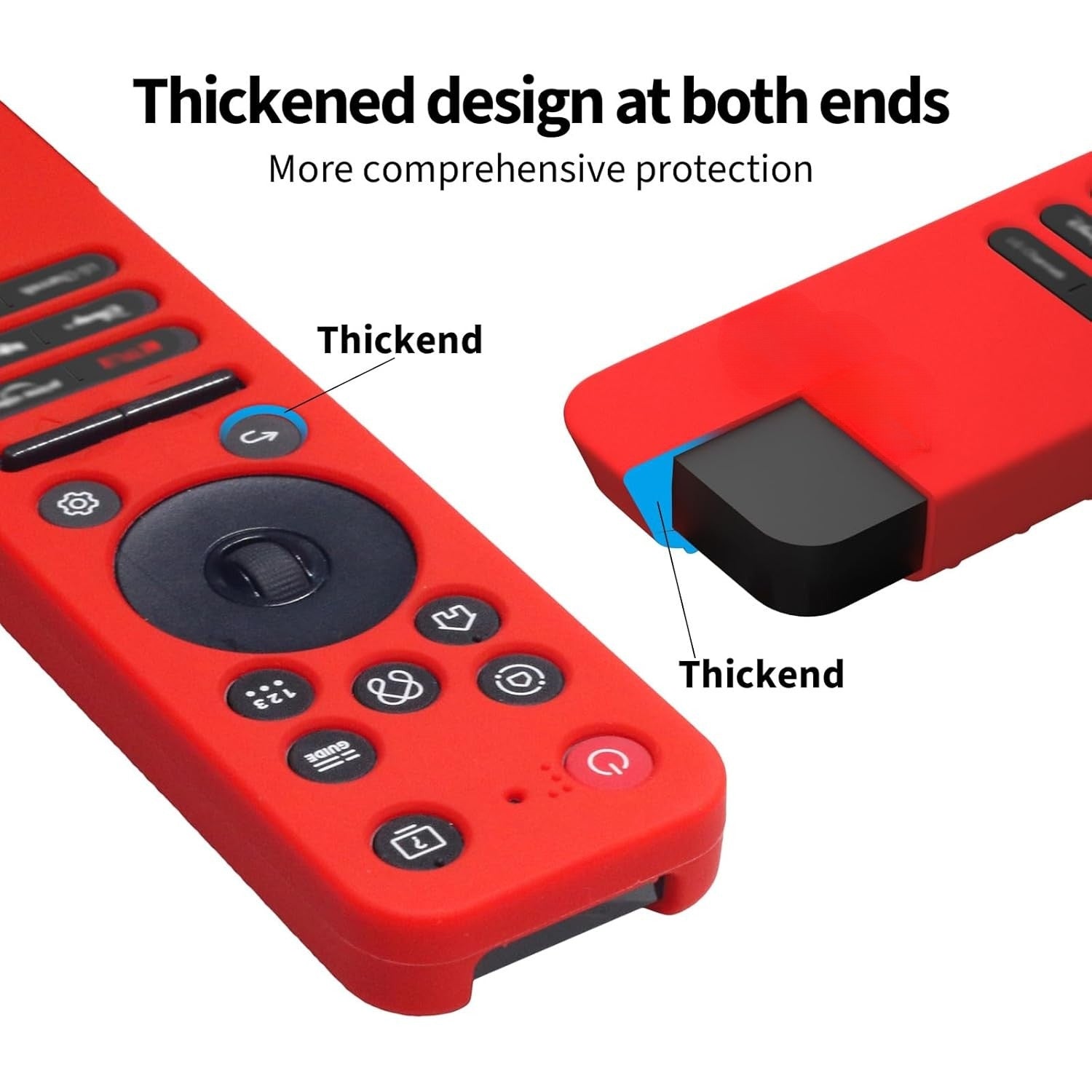 Shopoflux Silicone Tv Remote Cover Compatible with LG Smart TV Remote LG MR25GA Full Wrap Protective Case [Remote NOT Included] (RED) Shopoflux